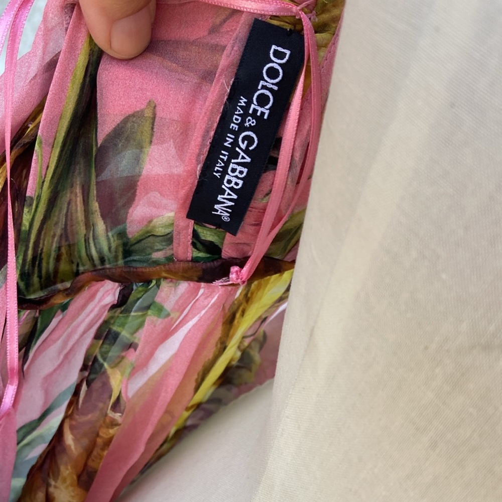 Dolce Gabbana silk chiffon halter dress 48 12 - Picture 5 of 5